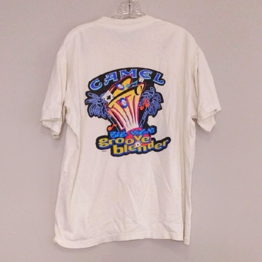 Vintage Camel 1996 Big Vegas Groove Blender Thrashed T-shirt - Promo Tee  cotton